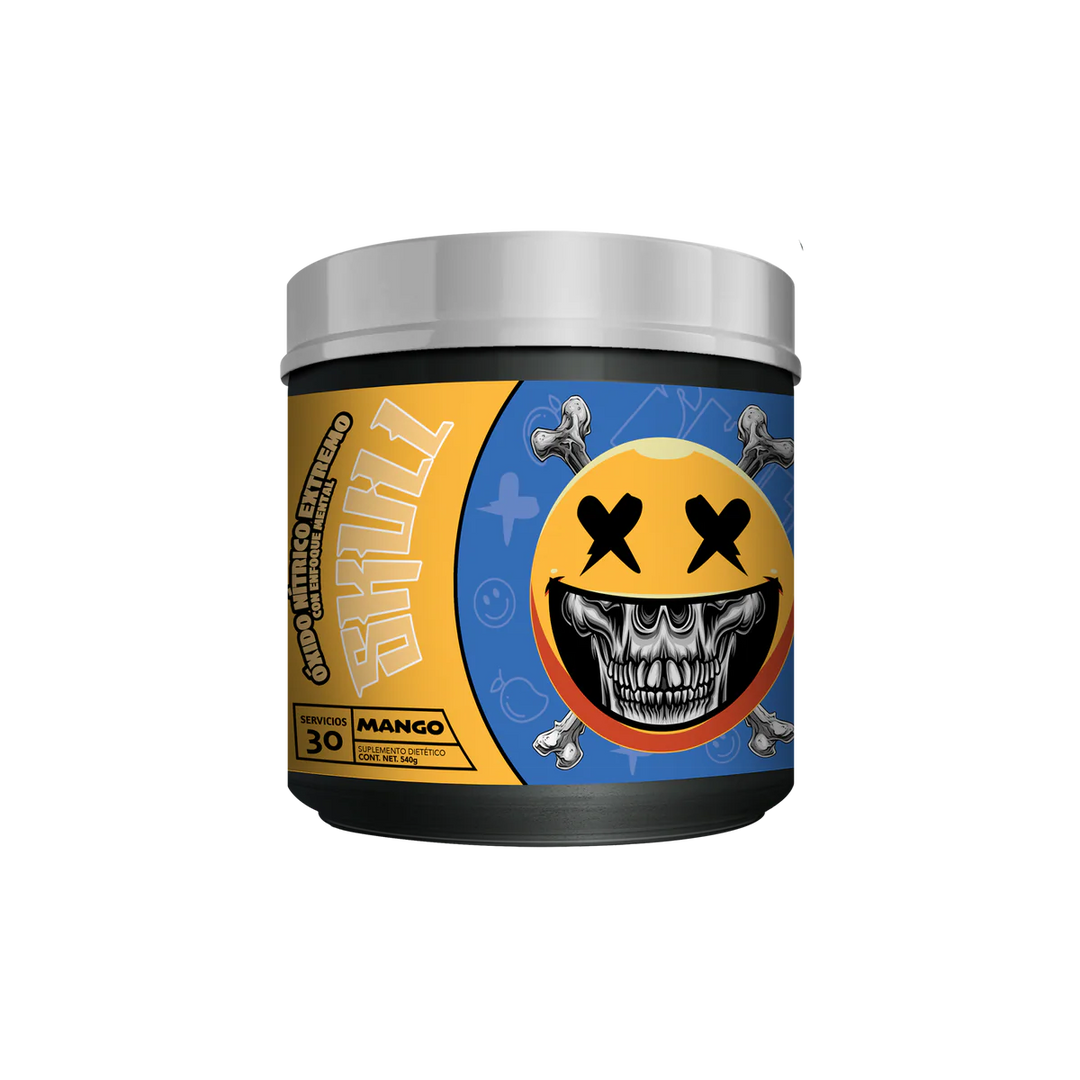 SKULL Pre-Entreno Óxido Nítrico 420mg Cafeína | 30 Servicios